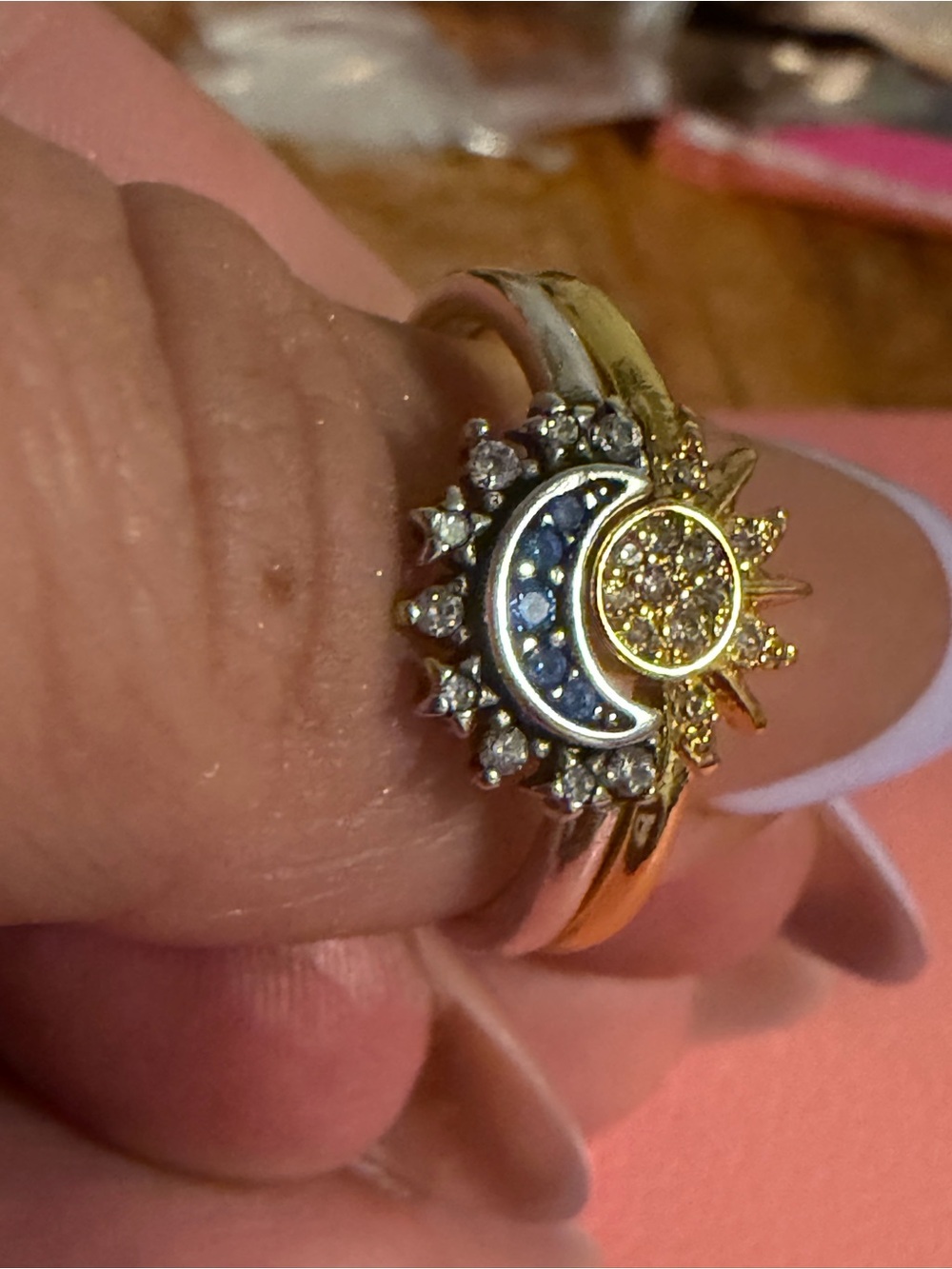 Pandora Celestial Sun and Moon Ring Set
